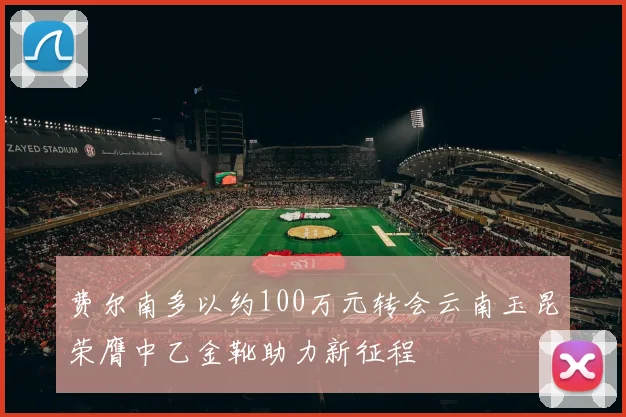 费尔南多以约100万元转会云南玉昆荣膺中乙金靴助力新征程